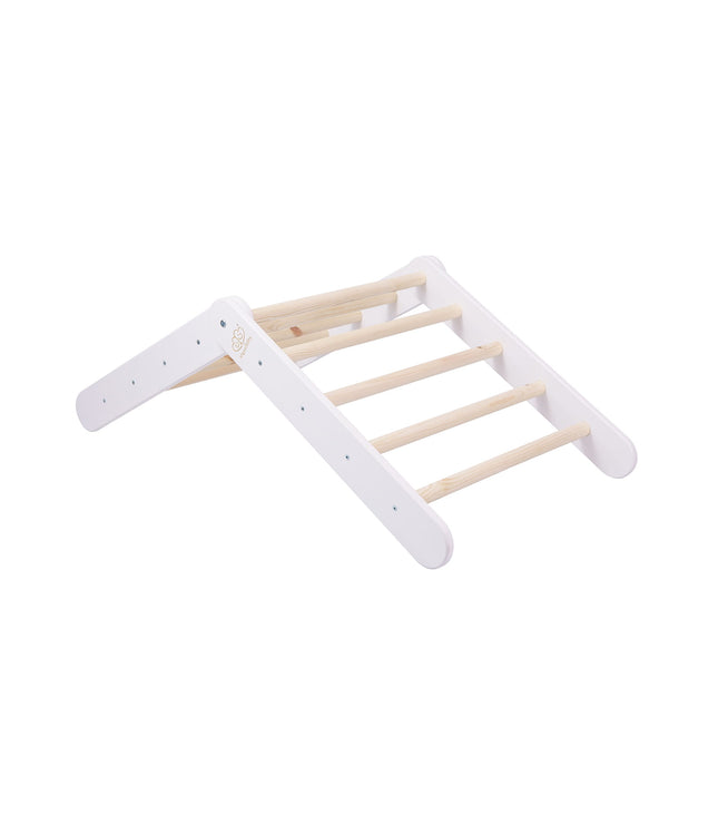 Ladder With a Slide-Climbing Wall - White
