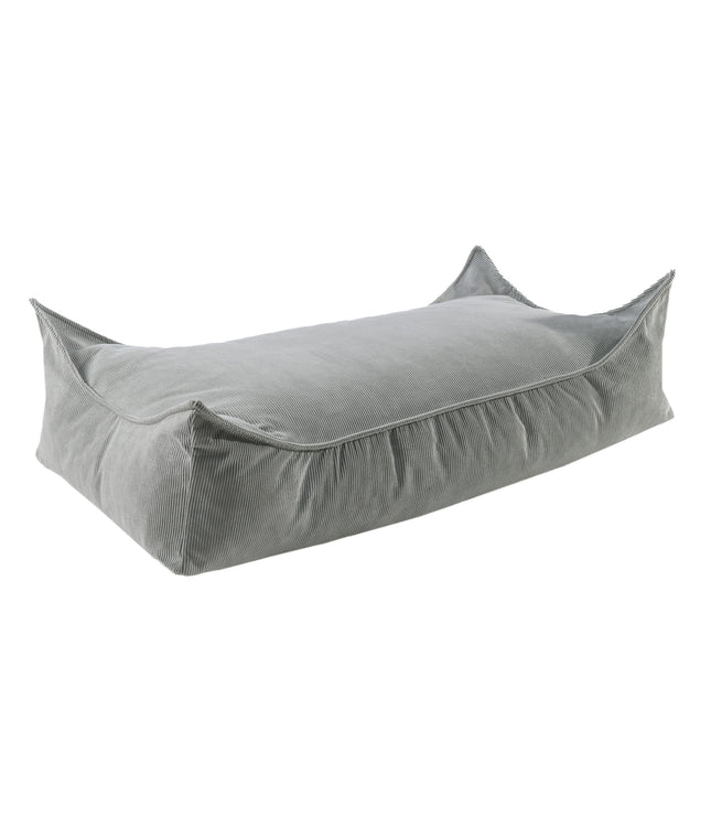 MeowBaby® Pouffe For Children, Rectangular, Corduroy - Grey