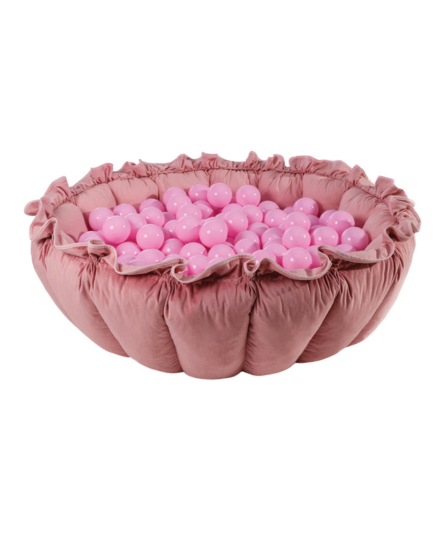 MeowBaby® Bloem Speeltapijt met Ballenbak - Roze-mercibeaucoupp.eu