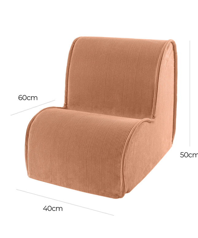 MeowBaby® Chair For Children, Corduroy - Brick