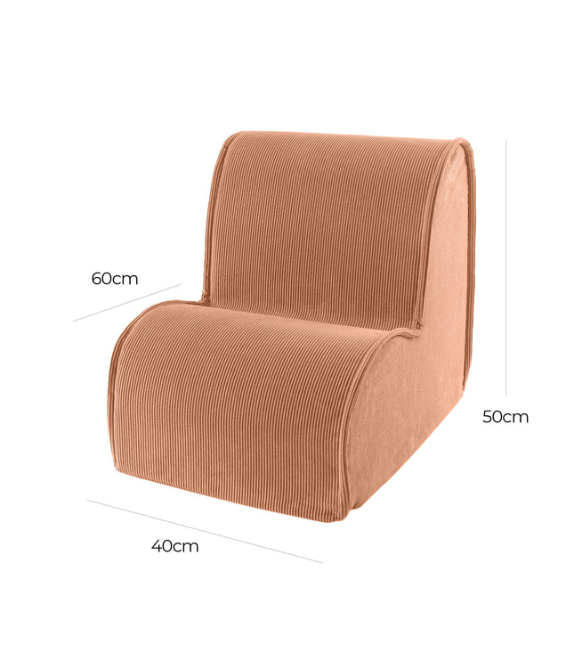 MeowBaby® Chair For Children, Corduroy - Brick