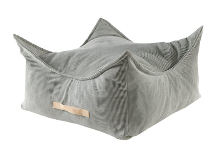 MeowBaby® Pouffe For Children, Square, Corduroy - Grey