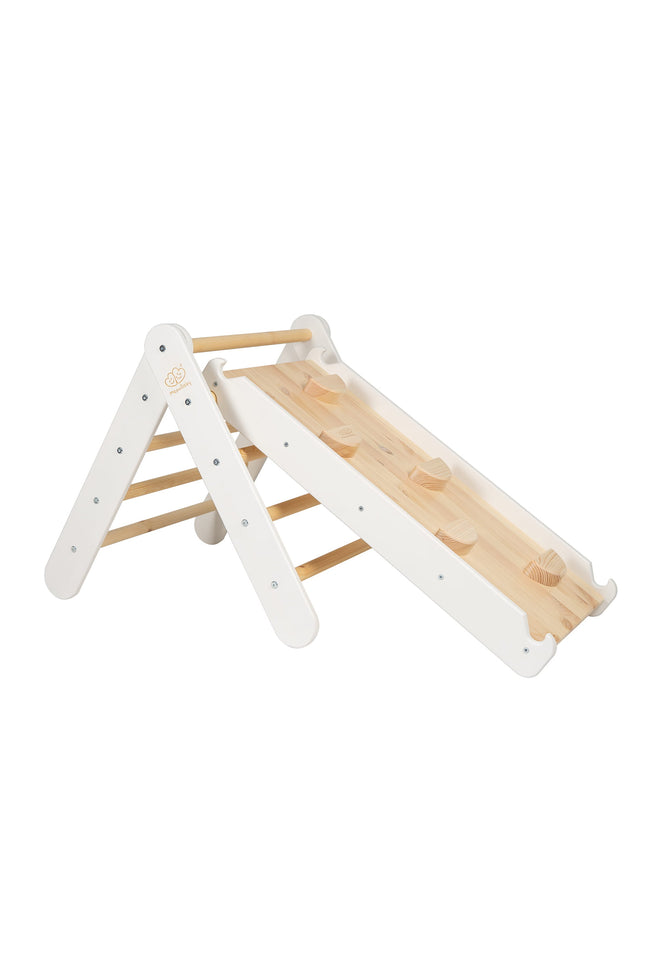 Ladder met glijbaan-klimwand - Wit-mercibeaucoupp.eu