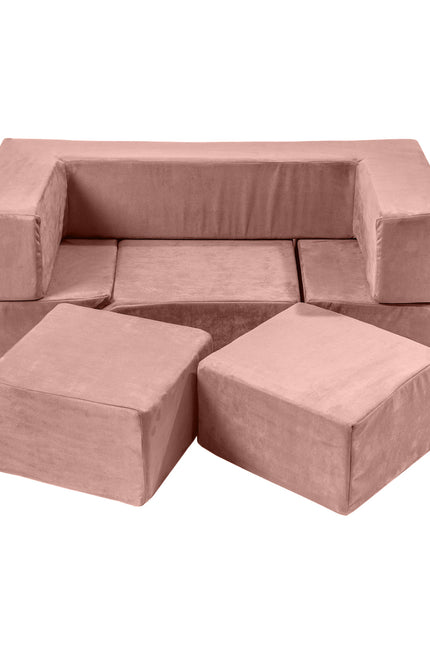 MeowBaby® Set Fluwelen Stenen - Multifunctionele Speeltuin voor Kinderen - Roze-mercibeaucoupp.eu