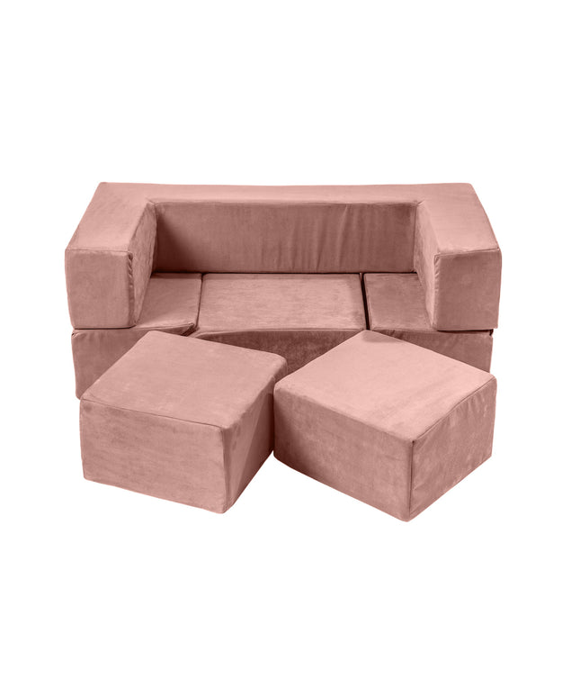 MeowBaby® Set Fluwelen Stenen - Multifunctionele Speeltuin voor Kinderen - Roze-mercibeaucoupp.eu