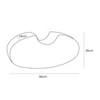 Bean Shape Foam Module - White Boucle