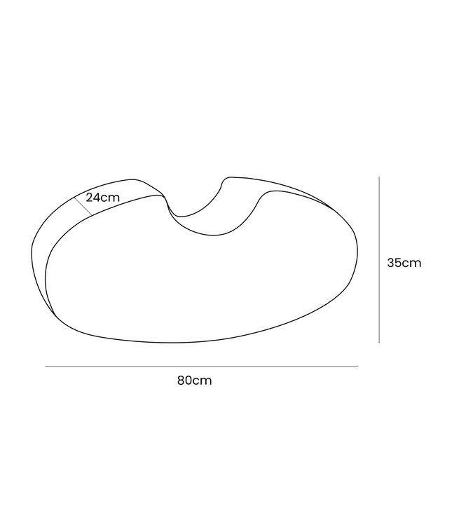 Bean Shape Foam Module - Velvet Ecru