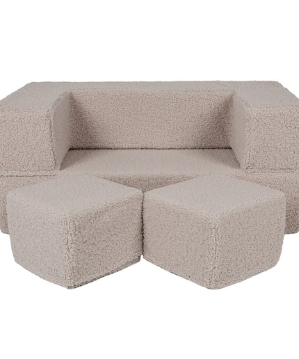 MeowBaby® Bearly Cube Slaapbank - Lichtgrijs-mercibeaucoupp.eu