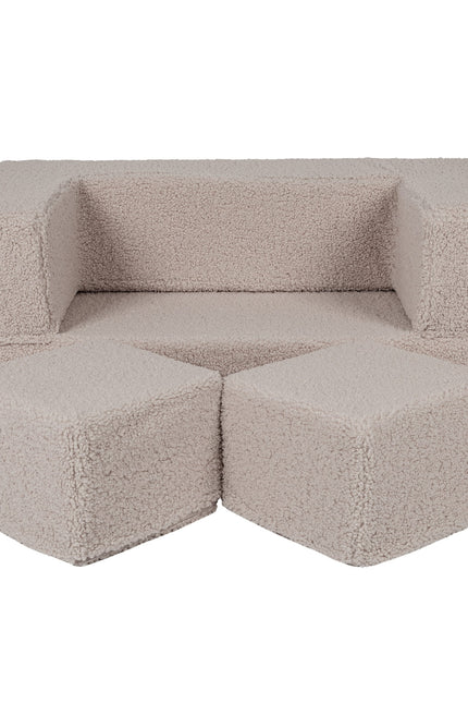 MeowBaby® Bearly Cube Slaapbank - Lichtgrijs-mercibeaucoupp.eu