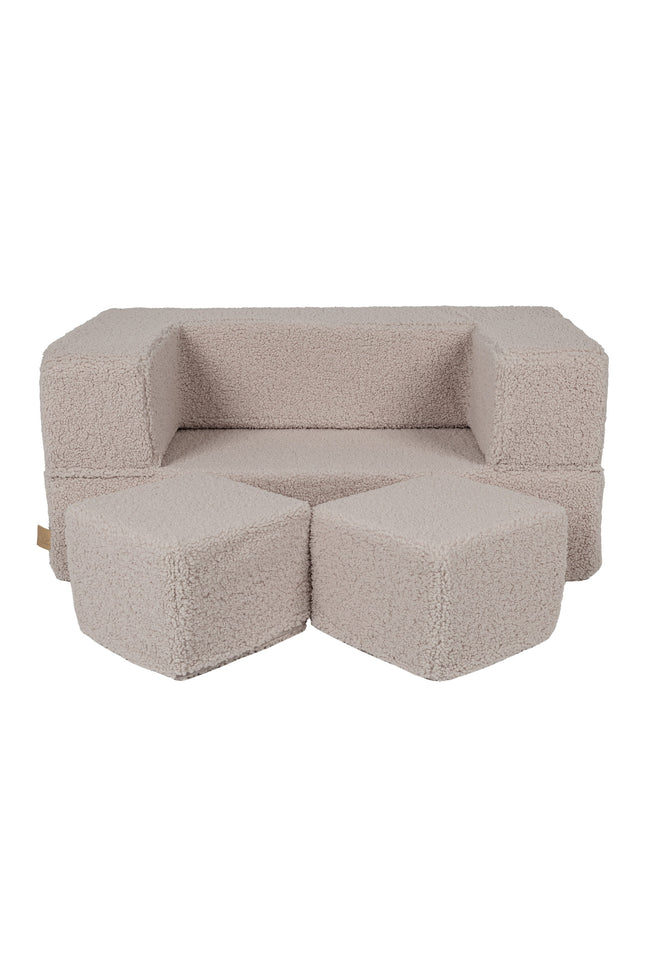 MeowBaby® Bearly Cube Slaapbank - Lichtgrijs-mercibeaucoupp.eu