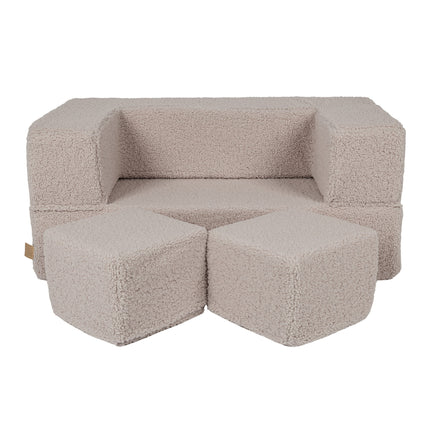 MeowBaby® Bearly Cube Slaapbank - Lichtgrijs-mercibeaucoupp.eu