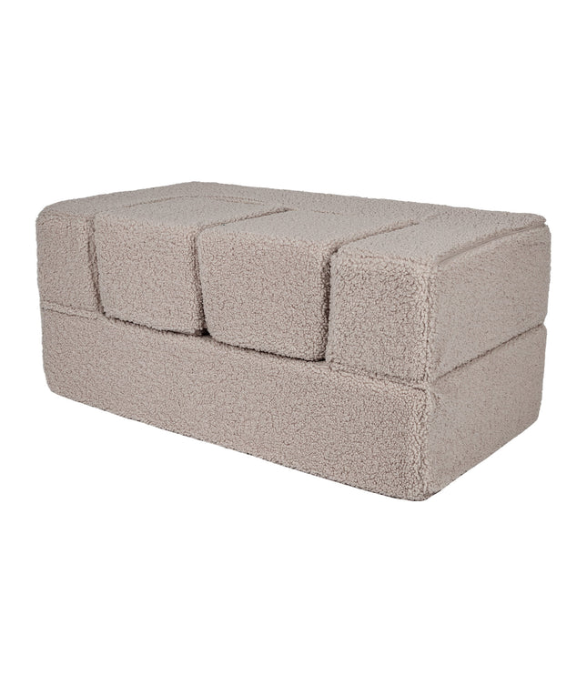 MeowBaby® Bearly Cube Sofa - Light Grey