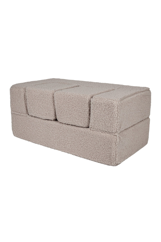 MeowBaby® Bearly Cube Slaapbank - Lichtgrijs-mercibeaucoupp.eu