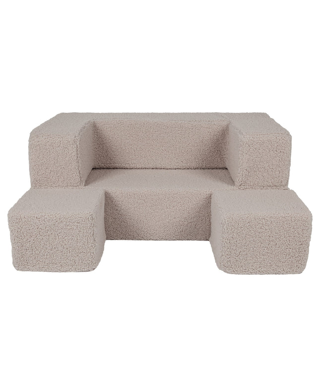 MeowBaby® Bearly Cube Sofa - Light Grey