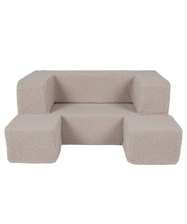 MeowBaby® Bearly Cube Slaapbank - Lichtgrijs-mercibeaucoupp.eu