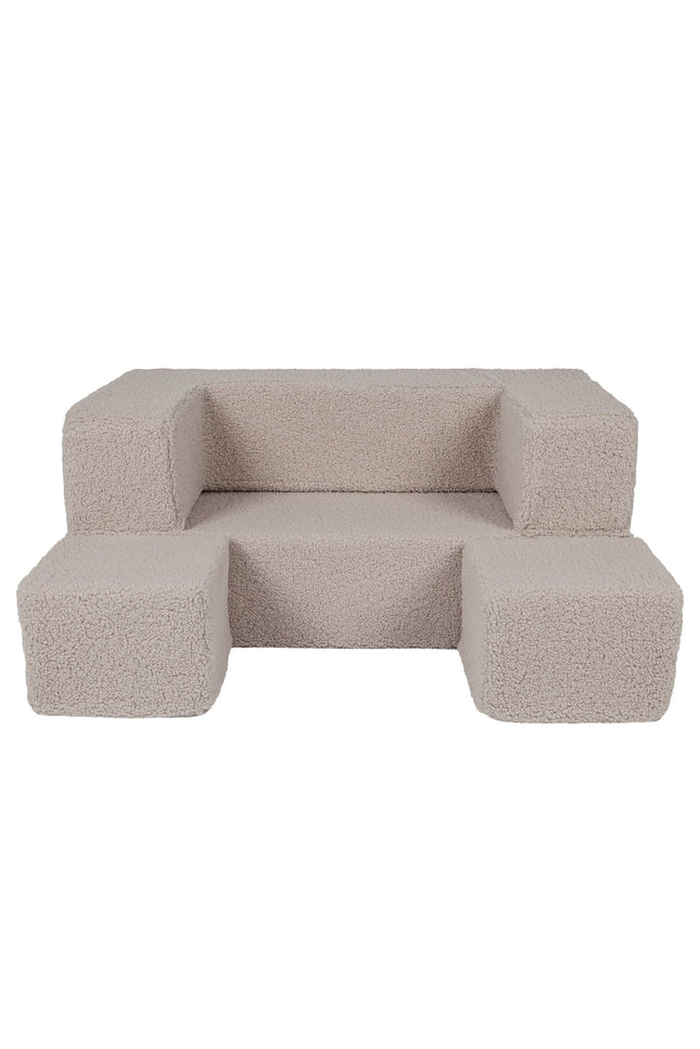 MeowBaby® Bearly Cube Slaapbank - Lichtgrijs-mercibeaucoupp.eu