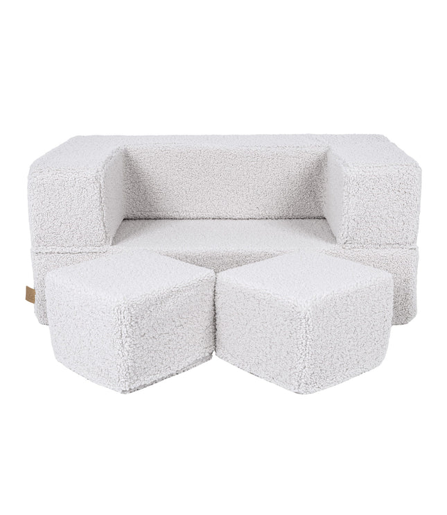 MeowBaby® Bearly Cube Sofa - White