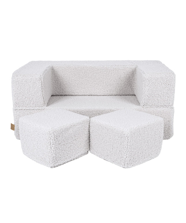 MeowBaby® Bearly Cube Slaapbank - Wit-mercibeaucoupp.eu