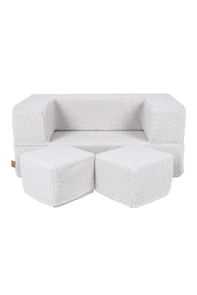 MeowBaby® Bearly Cube Slaapbank - Wit-mercibeaucoupp.eu