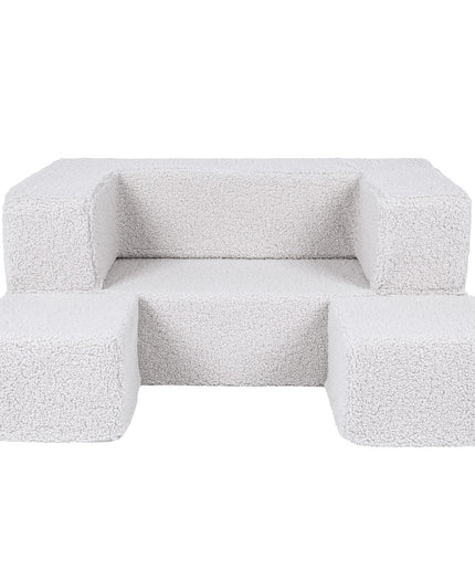 MeowBaby® Bearly Cube Slaapbank - Wit-mercibeaucoupp.eu