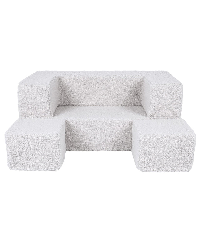 MeowBaby® Bearly Cube Sofa - White