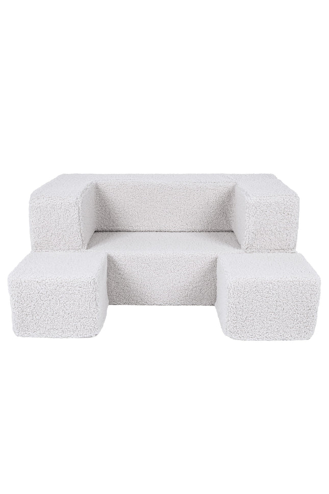 MeowBaby® Bearly Cube Slaapbank - Wit-mercibeaucoupp.eu