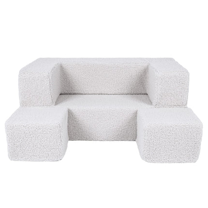 MeowBaby® Bearly Cube Slaapbank - Wit-mercibeaucoupp.eu