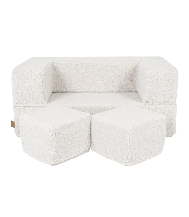 MeowBaby® Bearly Cube Sofa - Cream