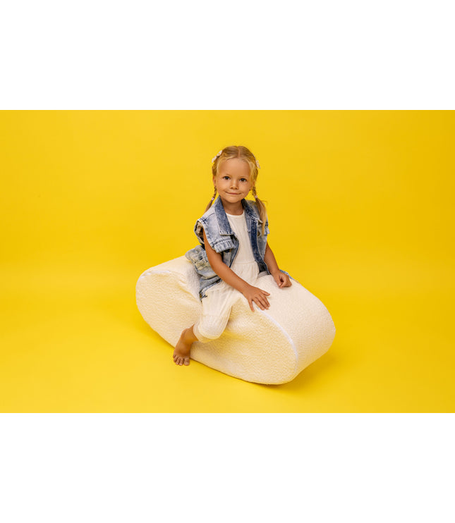 Bean Shape Foam Module - White Boucle