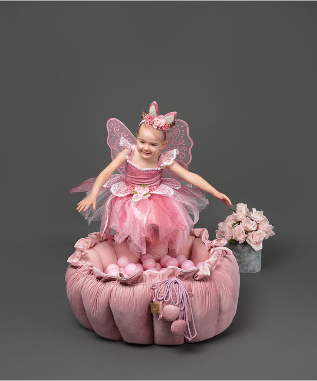 MeowBaby® Bloem Speeltapijt met Ballenbak - Roze-mercibeaucoupp.eu