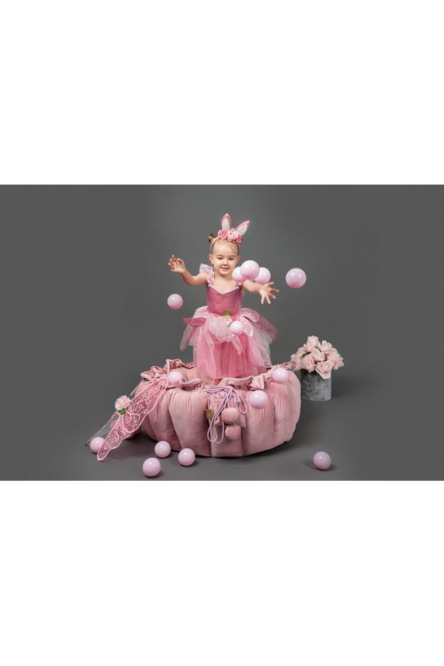 MeowBaby® Bloemen Speeltapijt met Ballenkuil - Roze en Wit-mercibeaucoupp.eu
