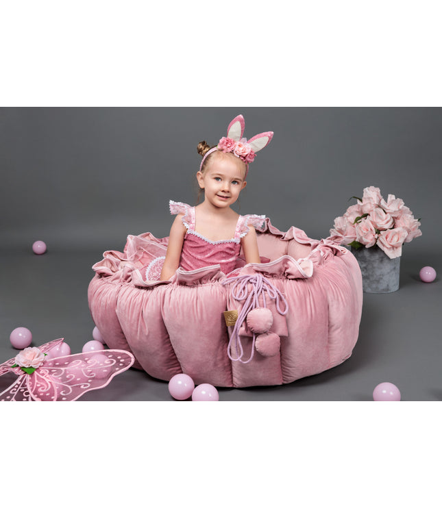 MeowBaby® Flower Play Mat with Ball Pit - Grey