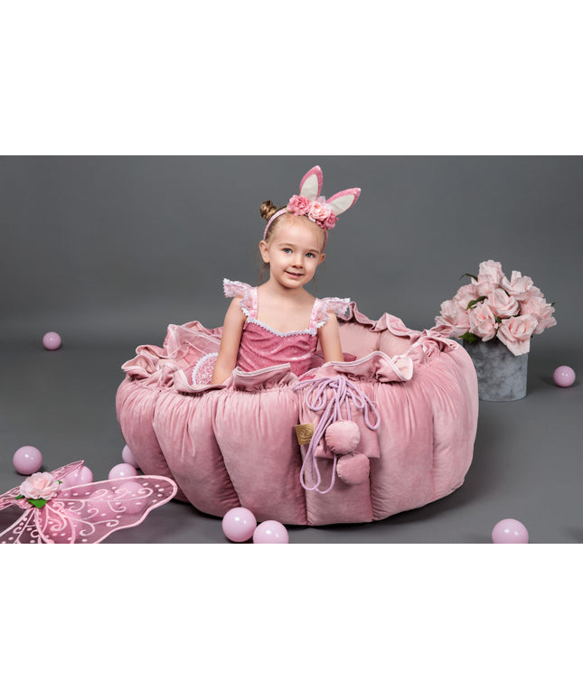 MeowBaby® Bloemen Speeltapijt met Ballenkuil - Grijs-mercibeaucoupp.eu