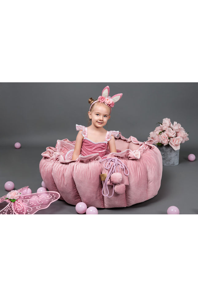 MeowBaby® Bloemen Speeltapijt met Ballenkuil - Grijs-mercibeaucoupp.eu