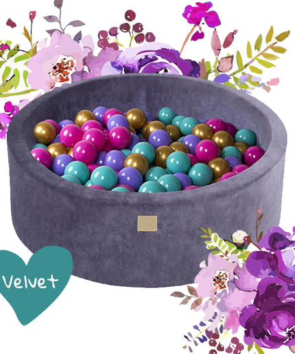 MeowBaby® Baby Foam Ball Pit 90x90x40cm - Model Flower