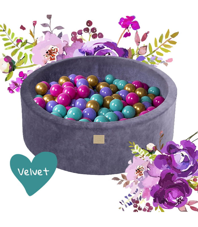 MeowBaby® Baby Foam Ball Pit 90x90x40cm - Model Flower