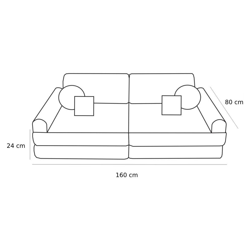 Grote modulaire sofa voor kinderen - Slimcord Corduroy Roze-mercibeaucoupp.eu