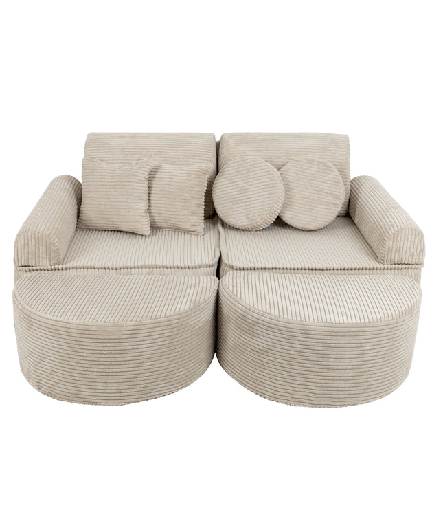 Modulaire kinderbank medium - Esthetisch Ecru Plus-mercibeaucoupp.eu