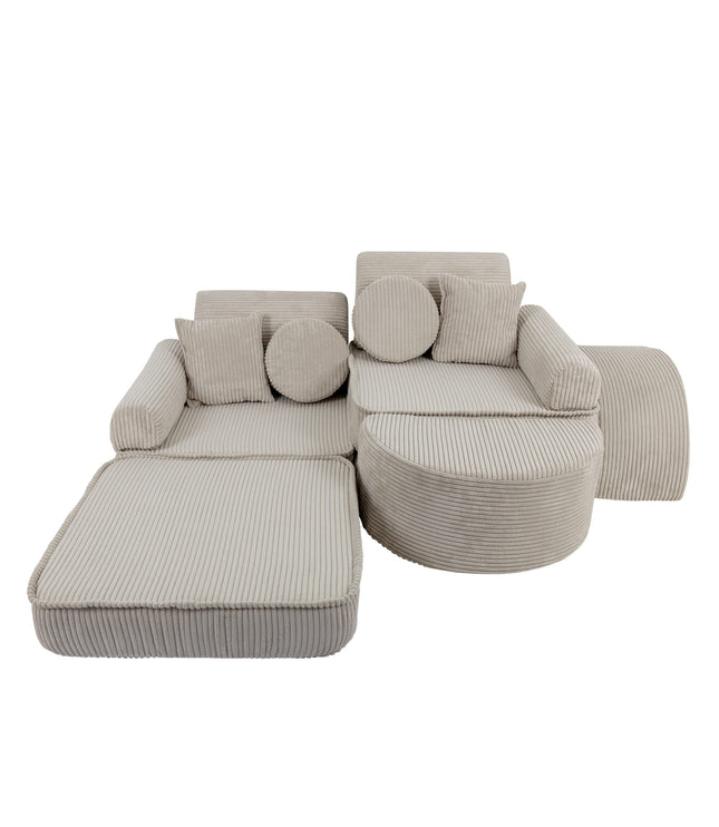 Medium Modular Sofa for Kids - Aesthetic Ecru Plus