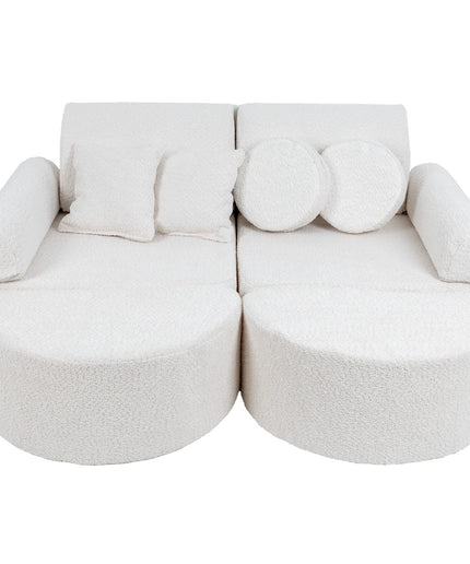 Modulaire kinderbank medium - Boucle Wit Plus-mercibeaucoupp.eu