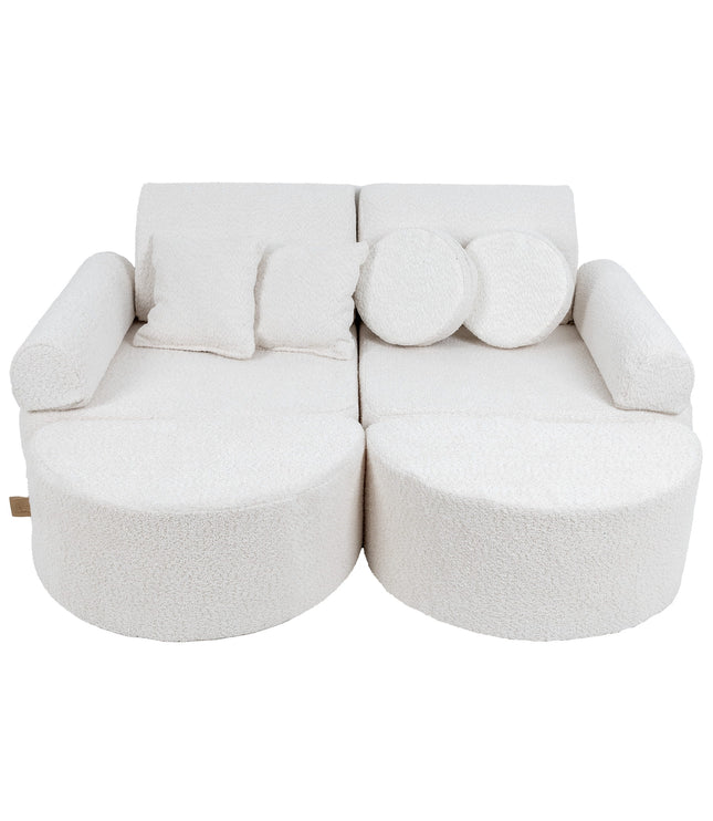 Medium Modular Sofa for Kids - Boucle White Plus