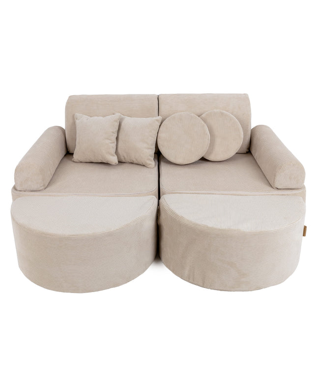 Medium modulaire slaapbank voor kinderen - Slimcord Ecru Plus-mercibeaucoupp.eu