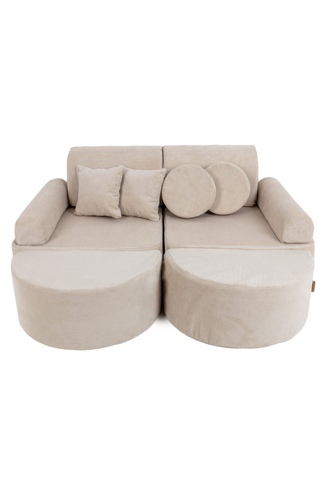 Medium modulaire slaapbank voor kinderen - Slimcord Ecru Plus-mercibeaucoupp.eu