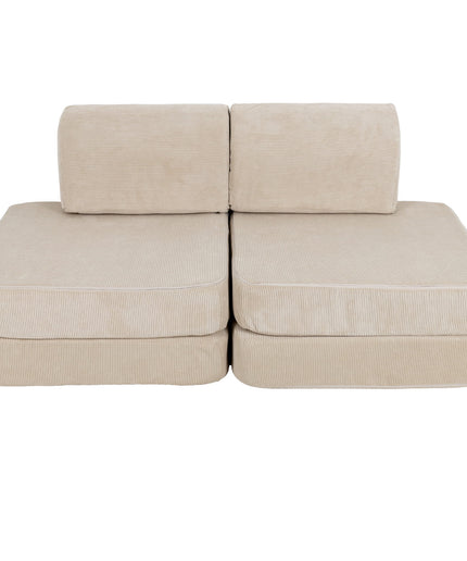 Kleine Modulaire Sofa voor Kinderen - Slimcord Ecru-mercibeaucoupp.eu