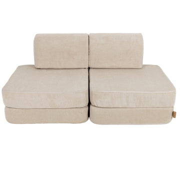 MeowBaby® Kleine Modulaire Kinderbank - Creme