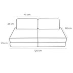 Small Modular Sofa for Kids - Slimcord Ecru