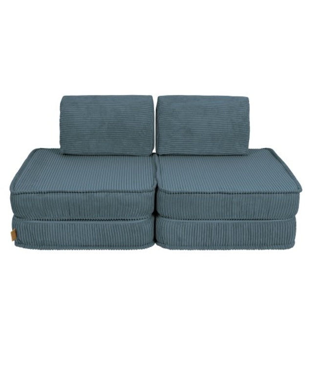 Kleine Modulaire Sofa voor Kinderen - Esthetisch Turquoise-mercibeaucoupp.eu