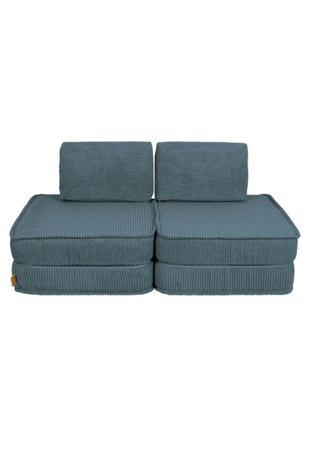 Kleine Modulaire Sofa voor Kinderen - Esthetisch Turquoise-mercibeaucoupp.eu