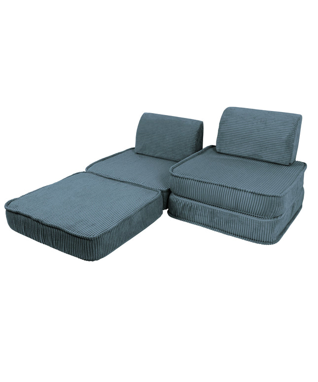 Kleine Modulaire Sofa voor Kinderen - Esthetisch Turquoise-mercibeaucoupp.eu