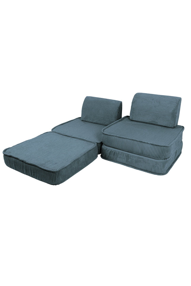 Kleine Modulaire Sofa voor Kinderen - Esthetisch Turquoise-mercibeaucoupp.eu